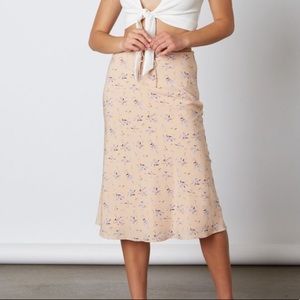 Cotton Candy LA Petal Pink Midi Skirt
